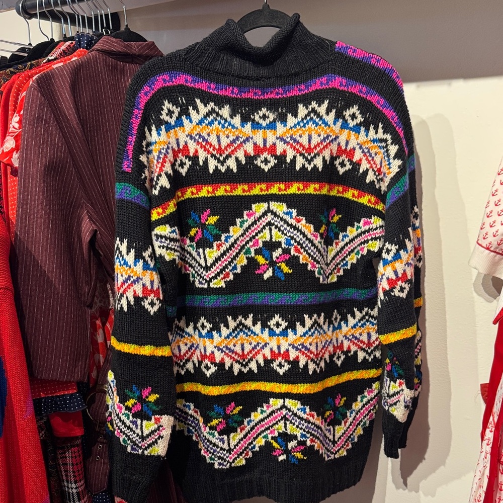 Nomadic Traders Black Multicolor Aztec Patterned … - image 6